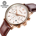 2016 Top Brand Luxury Chronograph Fashion Casual Date Watches Men Leather Quartz Watch Men s Sport