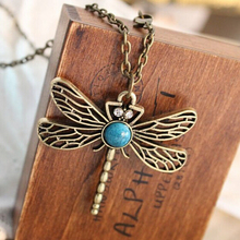 2015 New Vintage Jewelry Accessories Fashion European And American Style Retro Dragonfly Necklace Free Shipping M35
