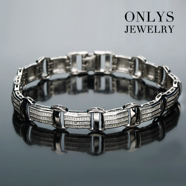 New 2015 Sterling 925 Sliver Bracelet Fashion cz diamond bracelet  For Women Wedding Bracelets Jewelry Free Shipping