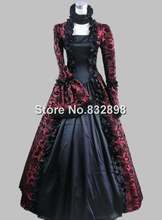 Victorian Gothic Georgian Period Dress Ball Gown Prom Reenactment Clothing Long Victorian Dress