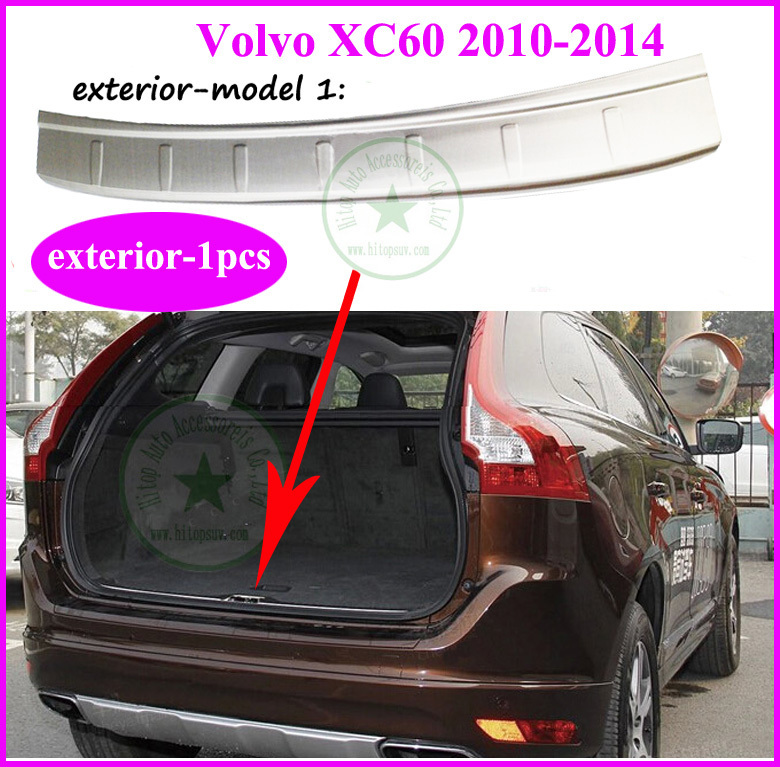 Volvo XC60 rear trunk door plate/sill/lid,rear bumper protector, 2010-2014, exterior-model 1, GT genuine, guarantee quality