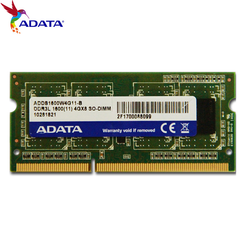 Adata laptop computer RAMs 4g 1600 ddr3 l for SAMSUNG memoria ram ddr3 4gb compatible 1333 DRR3L low-voltage memory