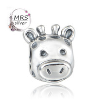 Tibetan Silver Giraffe Beads Charms For European Bracelet