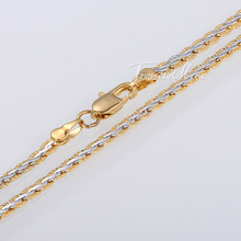 Width 3mm Yellow White Gold Filled GF Womens Mens Chain Unisex Hammered Braided Wheat Link Necklace Hot Sale Gift LGN328
