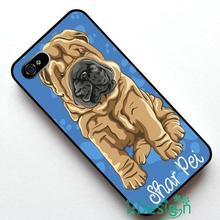Fit for Samsung Galaxy mini S3/4/5/6/7 edge plus+ Note2/3/4/5 back skins cellphone case cover Shar Pei Cute Dog