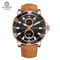Luxury Brand OCHSTIN Chronograph Casual Watches Men Quartz Military Sport Genuine Leather Men s Wrist watch