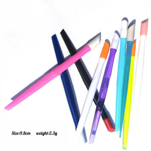 2016 New 10pcs/lot 98mm soft Nail Cuticle Pusher Plastic Rubber 8 Colors Available High Quality Nail Tools