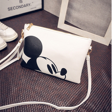 2016 Spring Handbag Envelope Clutch Bags Mickey Cartoon Printed Shoulder Bag Messenger Bag Tide