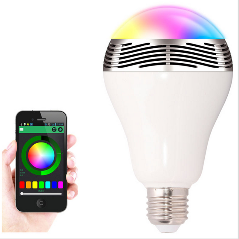 Wireless 6W Power Bluetooth LED Speaker light Bulb 4.0 Smart lamp RGB Lighting Lamp Audio for Android ISO iPhone iPad