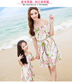 Mom and daughter dress matching mother daughter clothes family look girl and mother dress Floral Chiffon