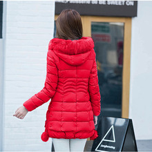 Cultivate one’s morality of new fund of 2016 winter heavy hair led bulb in the long down jacket cotton dress up
