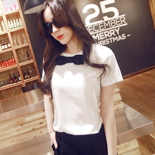 New 2016 women’s blouse shirt Summer style short sleeve chiffon shirts women Fashion office white lace top O-Neck chemise femme