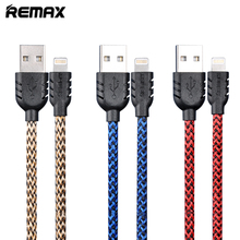 Nylon Fibre USB Cable for iPhone 5 5s 6 Plus iPad mini Air Fast Charging Data Sync Original Remax Brand with Package