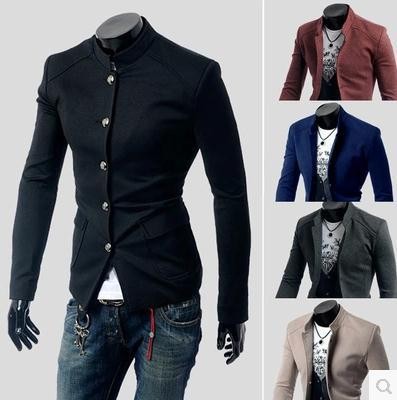 2014-new-winter-Han-edition-men-s-pure-color-collar-Cultivate-one-s-morality-coat-small (1)