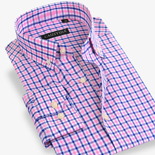11 Colors Cotton Plaid Men’s Shirt 2016 New Designer Long Sleeve Camisa Masculina Social Button Down Dress Shirt Brand Clothing