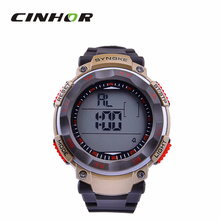 Relogio Mens Masculino SYNOKE grande Dial moda Casual reloj deportivo Digital reloj natación impermeable de Color marrón de oro