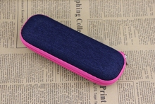 color sent randomly Multicolor zipper Glasses box denim Mini Waterproof Plain mirror and lens case high quality