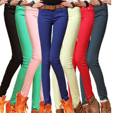 Fashion Women Sexy Candy Color Pencil Pants Casual pants Skinny Pants With Cotton Summer Trousers Fit