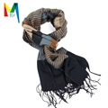 assorted colors striped scarf for man reversible AB side viscose scarf Tassels long Scarves free shipping