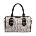 Trendy Boston Bag Women 2016 Fashion New Contrast Color Pillow shaped Handbag Women Geometric Print Large