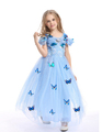 Dream Cinderella Girls Wedding Dress Kids Clothes Baby Girl Princess Cosplay Girl Costume Elsa Anna Party