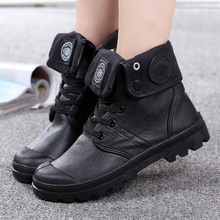 2016 New Women’s Solid Spring/Autumn Ankle boots Fashion Women Shoes Booties Round Toe Canvas Lace-On Flat Boots zapatos mujer