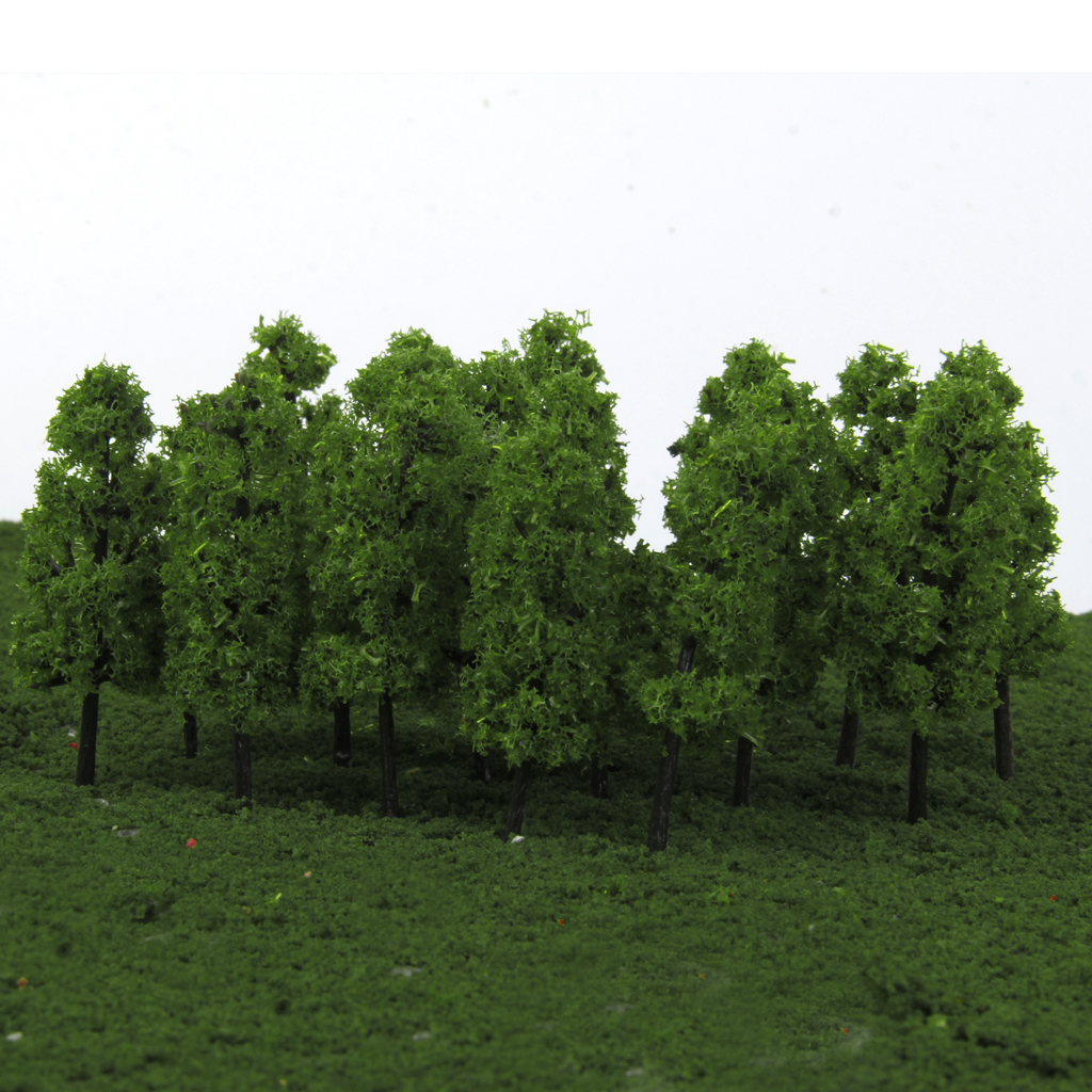 40Pcs Mini Plastic Model Trees 1/100 1/200 HO N Sacle for Diorama