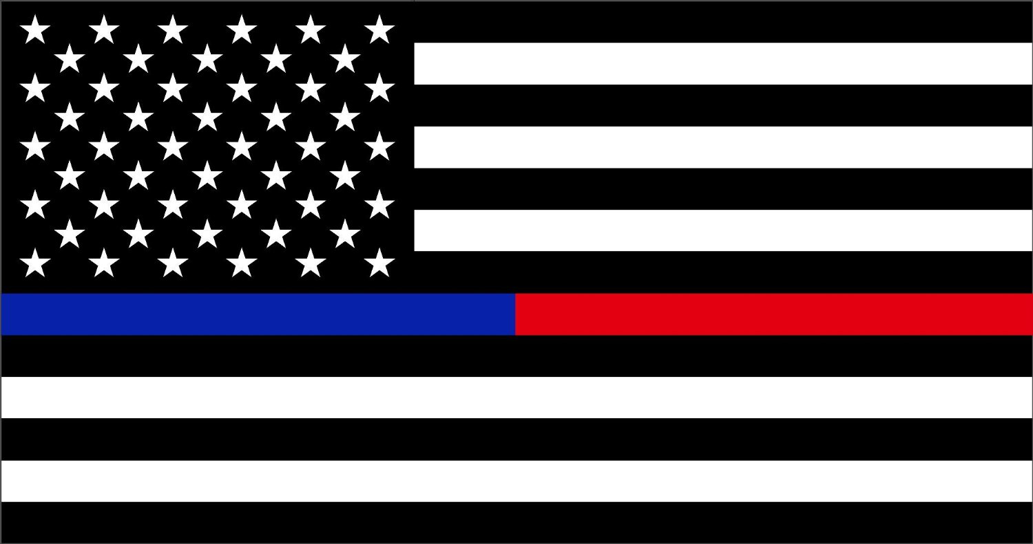 thin blue and red line