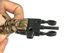 New Outdoor camping 5in1 Travel Kit Watch With survival Flint Fire starter paracord Compass rescue Whistle