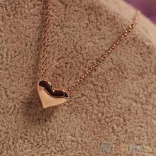 Women s fashion Jewelry Gold Plated Heart Bib Statement Chain Pendants Necklace 1S8S