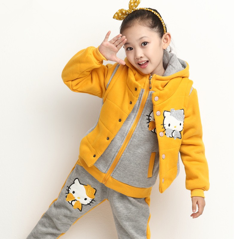 Kids-clothes-girls-winter-2015-new-children-clothing-set-hello-kitty-three-pieces-sets-thickened-winter