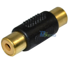 High Quality Brand New Gold Plated F F 1 RCA AV Joiner Coupler Adapter