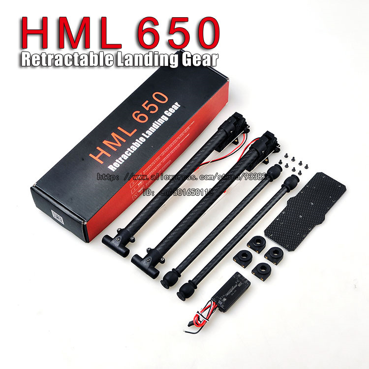 Фотография In Stock HML 650 Retractable Electronic Landing Gear Skid for S550 Tarot 650 680pro FPV Photography(Wheelbase less than 700mm)