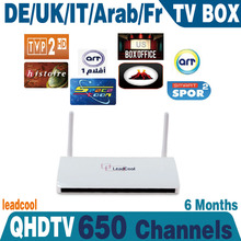 6 months QHDTV Arabic IPTV, 700+channels,>400HD arabic channels with all latest HD movies with leadcool tv box