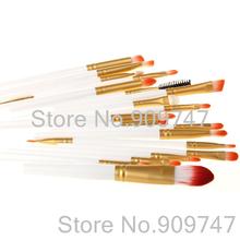 Pro 20Pcs Makeup Brushes White and Golden Colors Set Powder Foundation Eyeshadow Eyeliner Lip Brush Tool