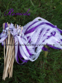 Style D New Arrived 3 Ribbons stick wedding wands with lace Dark Light purple Ribbon Birthday