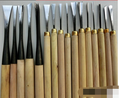 Handmade wood carving knife wood the essential tool set wooden fine grinding--16pcs/set