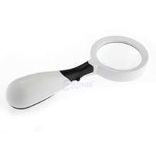 A96 3X LED Light Handheld Magnifier Reading Magnifying Glass Lens Loupe White