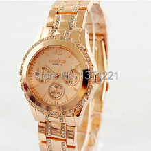 Fashion Luxury Brand Silver Quartz Women Watch Geneva Watches Crystal Rhinestone Wristwatch Clock reloj montre relogio