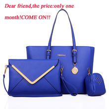 2016 European and American fashion handbags new three-piece pattern toothpick toothpick grain female handbag shoulder bag