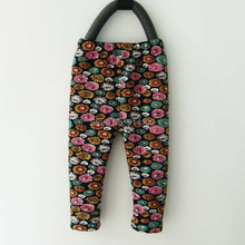 Retail 1pcs Baby Girls Winter Pants 100 Cotton Warm Toddler leggings Flower Leopard PP Pants Warp