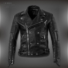 High quality leather jacket women 2016 new autumn women’s leather jacket fashion brand designer casualleather jacket Skull