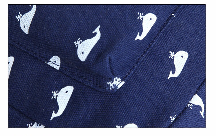 Small whales animals backpacks han edition fashion women canvas backpack girl school bags travel bag (20)