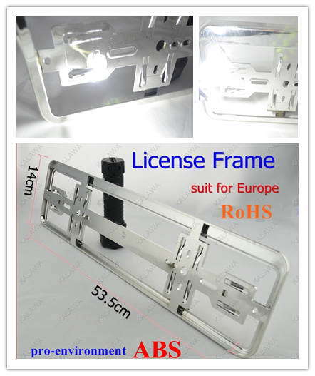1 pair (Chrome) European size car license plate frame registration mark plate / frame RoHS pro-environment ABS FFF FREESHIPPING 1 pair (Chrome) European size car license plate frame registration mark plate / frame RoHS pro-environment ABS FFF FREESHIPPING