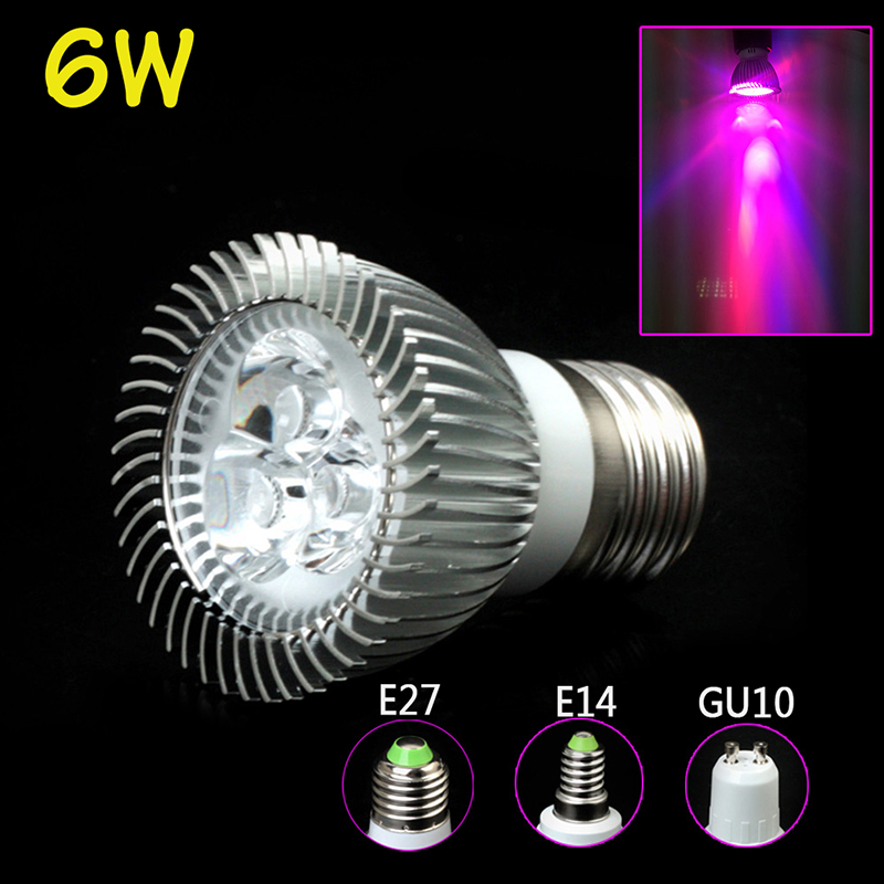 5PCS 6W E14/E27/GU10 Led Grow Light /LED Grow For Plants and LED Plant Grow Lights Hydroponics