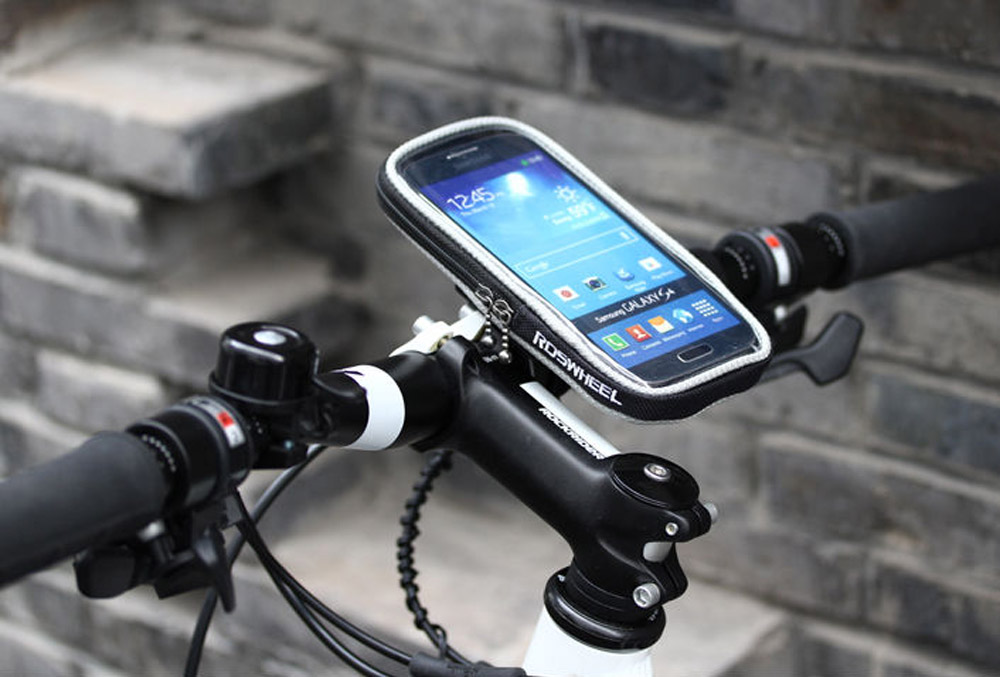Puutetundliku ekraaniga telefonikott jalgrattale