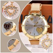 Latest design Watches Brand Famous Luxury Ladies Quartz Watch Gold Color Wristwatches Heart Pendant Fashion watch