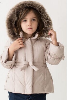High quality Children Outerwear 2015 girls warm coat baby winter long sleeve jacket children cotton-padded clothes kids 3 color