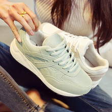 Woman flat shoes 2016 spring and summer new heavy-bottomed platform shoes mesh leather casual shoes increased