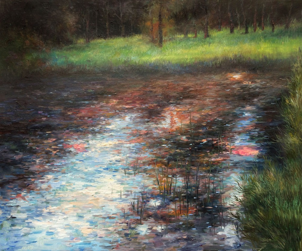 Motivos modernos (Pintura, Fotografía cosas así) - Página 3 Mano-pintura-pintura-al-&oacute;leo-paisajes-la-Swamp-by-Gustav-Klimt-pintura-imagen-de-arte-moderno